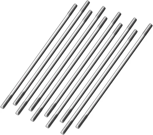 Vista 16 de uxcell M3x25mm Conector Varilla de Acero Inoxidable Varillaje de Varilla, para RC Barco, Coche, Avión, Helicóptero, 10pcs