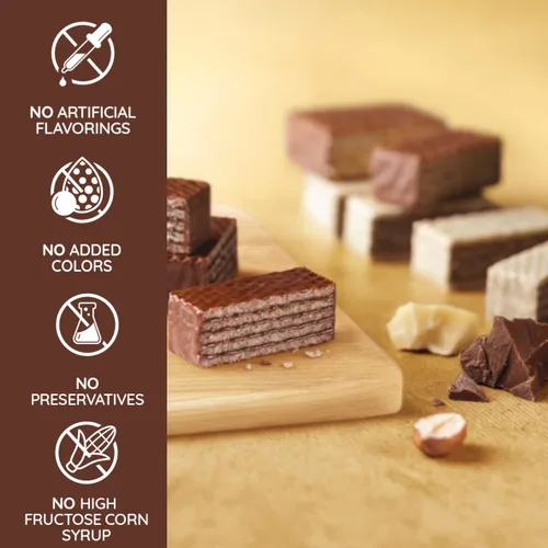 Vista 4 de Loacker Gardena Crema de chocolate, recubierta de chocolate, paquete de 25 individuos