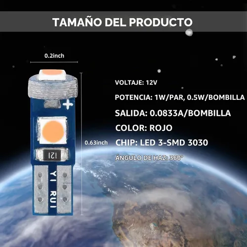 Vista 2 de NTNEV Focos LED para salpicadero superbrillantes, T5 37 74 Bombilla LED con enchufe de bloqueo giratorio PC74 PC37 para panel de instrumentos, luz