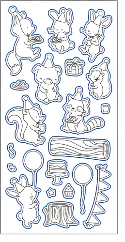 Vista 3 de Friends Birthday - Juego de sellos y troqueles transparentes de silicona para hacer tarjetas, plantillas de corte para álbumes de recortes, álbum
