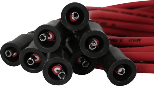 Vista 2 de MSD 32039 Super Conductor Juego de cables de bujía, rojo