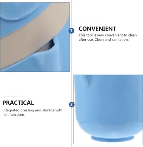 Vista 4 de Exprimidor de frutas portátil manual compacto para exprimidor de leche de soja cítrica, exprimidor de leche de soja, ligero y no eléctrico, para uso