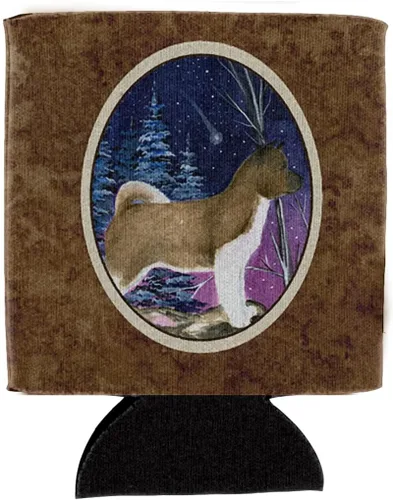 Vista 140 de Caroline's Treasures SS8447CC Starry Night English Bulldog - Enfriador para latas o botellas, lavable, funda plegable con aislamiento para bebidas