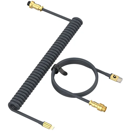 Vista 19 de LexonElec Cable de teclado para juegos, cable de teclado mecánico de conexión estable de doble manga USB tipo C, 6.6 ft (0.66 pies) con volante