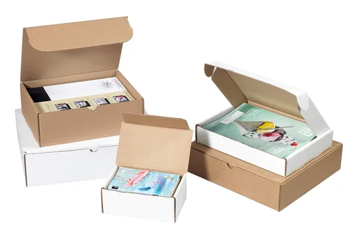 Vista 4 de Box USA Cajas para correo medianas de 18 pulgadas de largo x 12 pulgadas de ancho x 4 pulgadas de alto, paquete de 25 cajas de cartón corrugado