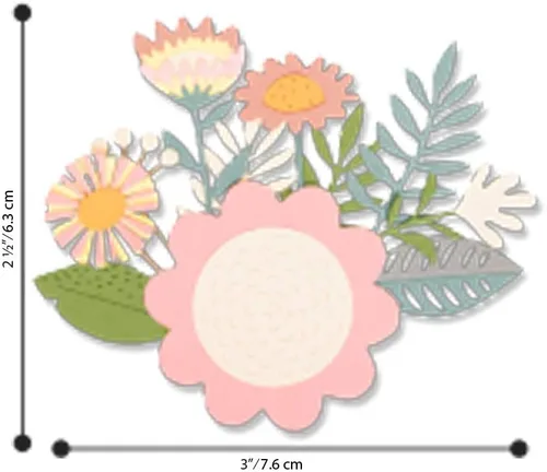 Vista 4 de Sizzix Juego de flores Free Style, multicolor