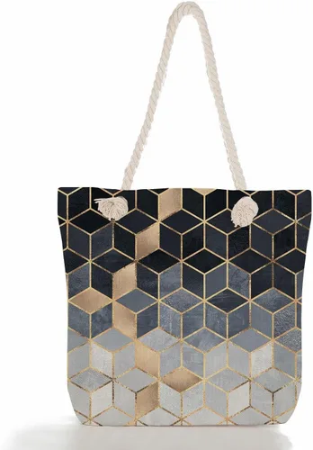 Vista 6 de Bolsas de mano con asa de cuerda, bolsa grande con asas de cuerda, lona resistente, reutilizable, bolsa de compras para comestibles, bolsa de playa