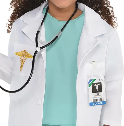 Vista 5 de Amscan Disfraz de médico, traje de médico perfecto para fiestas de disfraces, eventos escolares y aventuras de juego de simulación, 1 juego