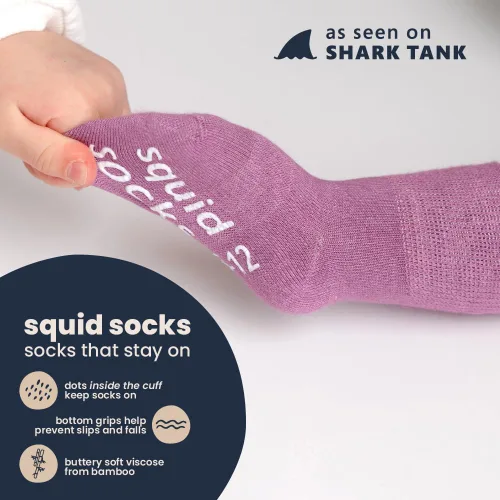 Vista 55 de squid socks Calcetines de viscosa de bambú 0-6M, 6-12M, 12-24M y 2T-3T Calcetines que se mantienen puestos