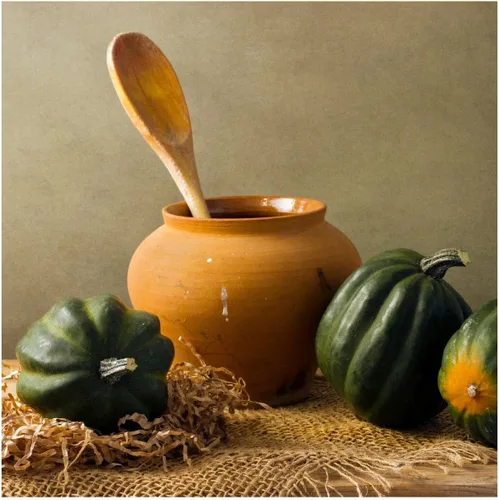 Vista 2 de Everwilde Farms - Semillas de calabaza de invierno de bellota Table Queen de 1 onza - Gold Vault