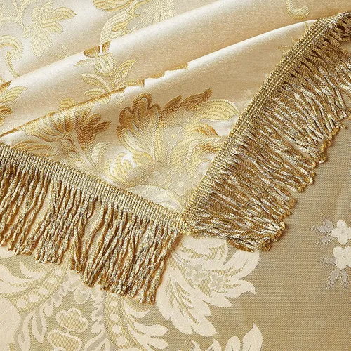 Vista 3 de Violet Linen Majestic Damask - Mantel con diseño de damasco, color beige, 54 x 72 pulgadas, rectangular
