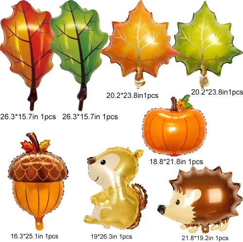 Vista 3 de Kit de guirnalda de arco de globos de otoño para decoraciones de Acción de Gracias, 143 piezas de decoraciones de fiesta de Acción de Gracias