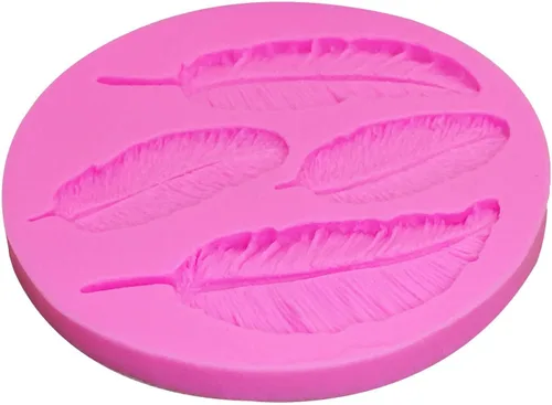 Vista 4 de Molde de plumas de pájaros 3D, moldes de silicona 100% de grado alimenticio, antiadherentes, decoración de tartas, chocolate, chicle de caramelo