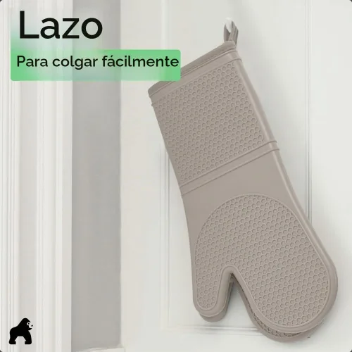 Vista 9 de GORILLA GRIP - Juego de guantes de horno de silicona suave sin BPA, guantes de cocina resistentes al calor e impermeables, forro de algodón grueso