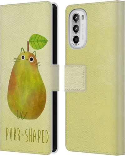 Vista 14 de Head Case Designs Officially Licensed Planet Cat Avocato Puns Leather Book Wallet Case Cover Compatible with Motorola Moto G52