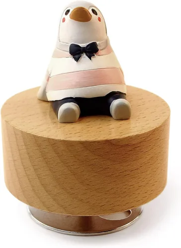 Vista 8 de SOFTALK Caja de música mecánica de madera con diseño de animal, con texto en inglés "You are My Sunshine", regalo para niños y niñas (oso)