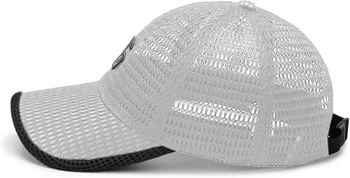 Vista 4 de FASHIXD Gorra de béisbol para hombre, de malla de verano, transpirable, para correr, deportes al aire libre, de secado rápido