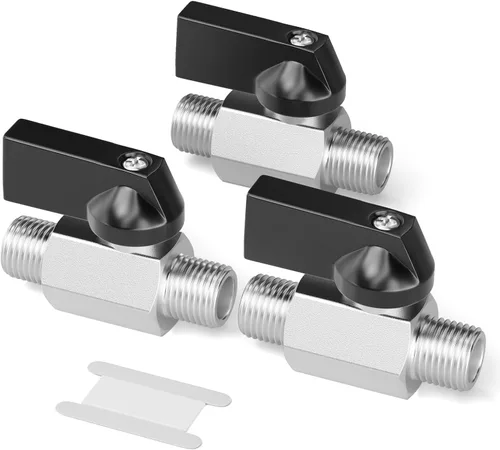 Vista 12 de GASHER 12PCS Mini válvula de bola de latón interruptor apagado, 1/2 pulgada hembra x 1/2 pulgada rosca hembra tubería