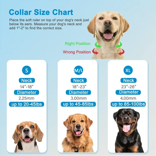 Vista 3 de Collar de perro sin tirones, tamaño ajustable con hebilla de liberación rápida para perros pequeños, medianos y grandes