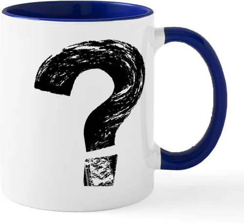 Vista 8 de CafePress Artistic Question Mark - Taza de café de cerámica de 11 oz (11.0 fl oz)