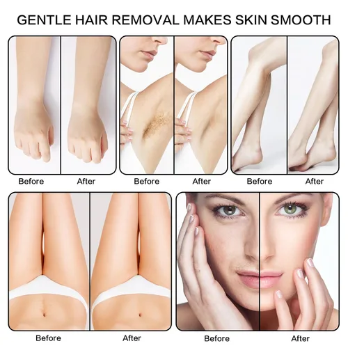 Vista 8 de Calentador de cera portátil para depilación sin dolor, calentador de cera profesional para mujeres y hombres con juego de temperatura ajustable, 40