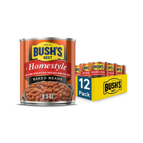 Vista 17 de BUSH'S BEST Frijoles horneados curados de arce en lata (paquete de 12) Fuente de proteína y fibra, bajos en grasa, sin gluten, 16 onzas