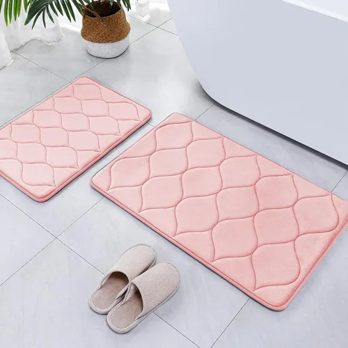 Vista 32 de SWEMSTAR Alfombra de baño de espuma viscoelástica con alfombra de inodoro, tapete de baño absorbente de agua para suelo de baño, antideslizante
