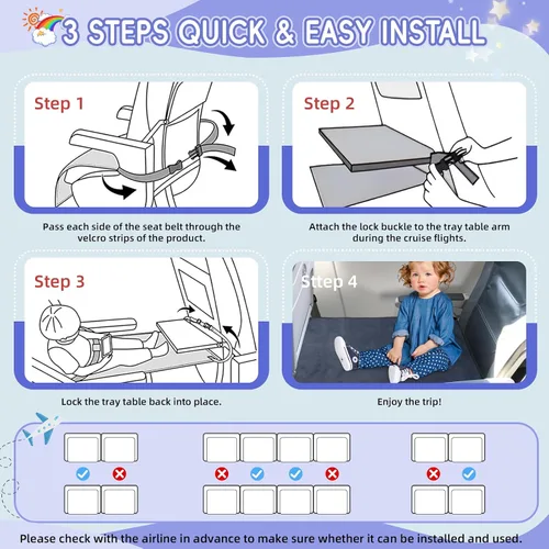Vista 6 de GoCozy - Cama de avión para niños pequeños, artículos esenciales de viaje para niños, artículos esenciales de viaje en avión suaves con libro