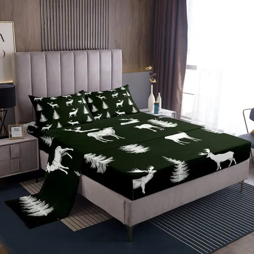 Vista 9 de Erosebridal Juego de sábanas de cola de sirena, tamaño individual para niños pequeños, sábana bajera ajustable de animales marinos náuticos