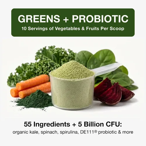 Vista 2 de Biopharma Scientific NanoGreens + Polvo de verduras probióticas