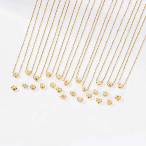 Vista 4 de LOYATA Initial Necklace Gold Pendant 14K Gold Plated Dainty Chain Personalized Jewelry Gift for Women