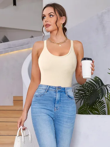 Vista 70 de ATTRACO Camiseta corta acanalada de entrenamiento para mujer con brasier integrado para yoga, espalda cruzada, ajuste ajustado