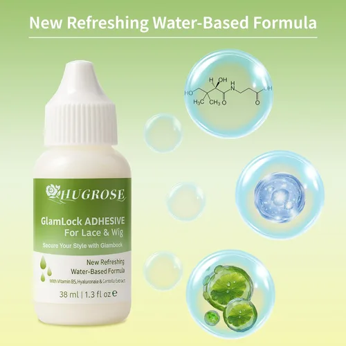 Vista 4 de Kit de pegamento para peluca, pegamento de encaje de acción rápida y removedor para pelucas con fórmula a base de plantas e ingredientes suaves,
