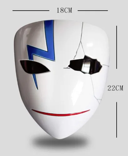 Vista 2 de GK-O Anime Más oscuro que Negro Máscara Cosplay HEI Lee Máscara Halloween Prop Disfraz