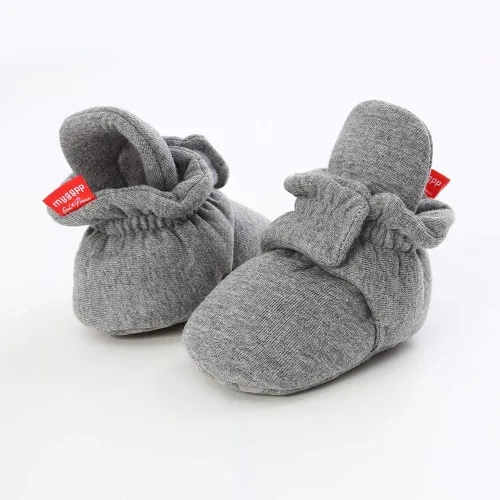 Vista 4 de HsdsBebe Botines unisex con forro polar para bebé, antideslizantes, suela suave, calcetines cálidos para invierno