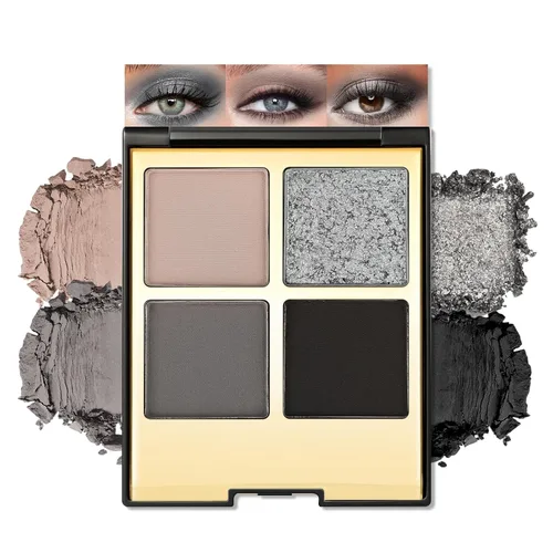 Vista 20 de Erinde Paleta de maquillaje de sombra de ojos de 9 colores con purpurina y lavanda brillante y mate, violeta, malva, púrpura oscura, plateado