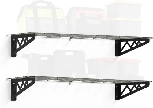 Vista 14 de Estante de pared SafeRacks, para garaje, 2 unidades, 45.72 x 121.92 cm, con ganchos para bicicleta