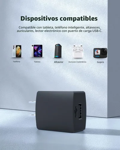 Vista 4 de Superer Cargador de CA USB C de 5 pies para Samsung Galaxy A03S A02s A01 SM-A025 SM-A037 SM-S134 USB C Adaptador de carga rápida Cable