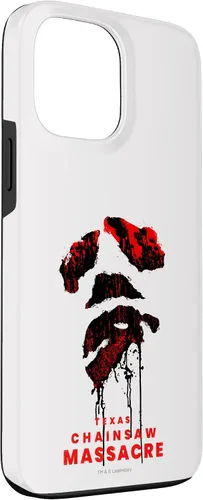 Vista 3 de iPhone 13 Pro Max Texas Chainsaw Massacre (2022) Logo - Funda de piel sintética Happy Face