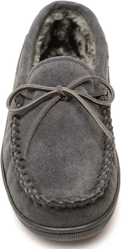 Vista 2 de Minnetonka - Pantuflas con suela rígida y forro de pelo para hombre