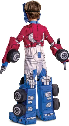 Vista 2 de Optimus Prime - Disfraz oficial de transformador convertidor para niños, traje de personaje convertible