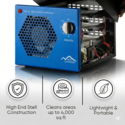 Vista 5 de Generador comercial azul del ozono del purificador del aire con ULTRAVIOLE