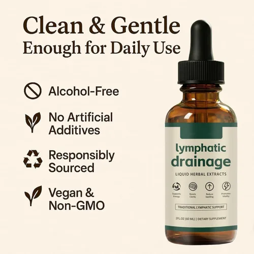 Vista 2 de Gotas de drenaje linfático de 2 fl oz – Gotas de bienestar, aceite de desintoxicación de drenaje linfático, reduce la hinchazón de la cara y el 3