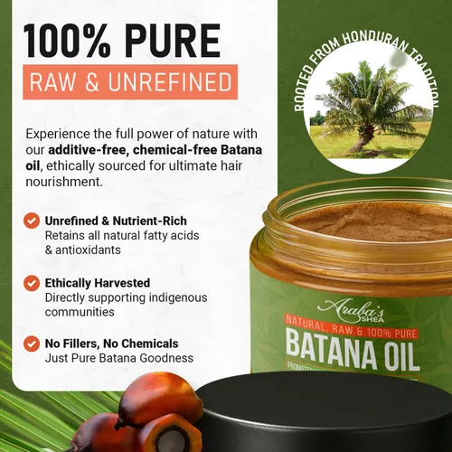 Vista 2 de Aceite de batana crudo para el crecimiento del cabello, 100 % puro, orgánico de 2 onzas, aceite de batana de Honduras para cabello grueso, fuerte
