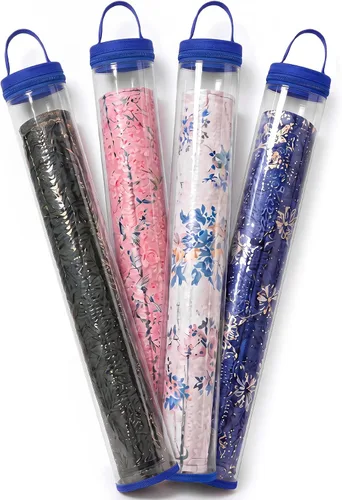 Vista 8 de 4 piezas de 33.5" transparente Mahjong Mat Bag, negro, cremallera