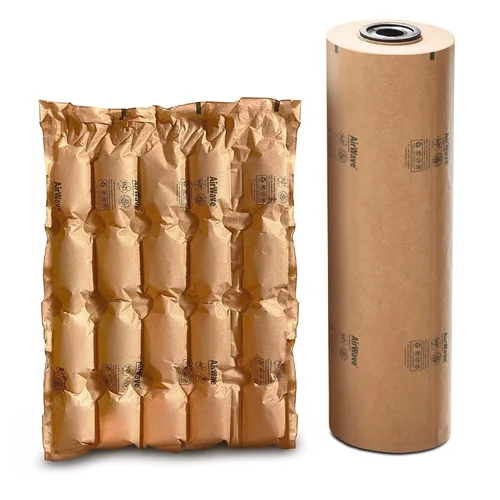 Vista 8 de IDL Packaging EcoWave-8.3 Almohadas de aire para embalaje, 15 pulgadas de ancho y 1300 pies de largo con película neutra de CO2 (1 rollo), bolsas
