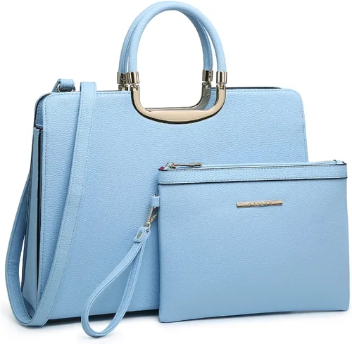 Vista 21 de Bolso de mano para mujer con asa superior, bolso de hombro, bolso tipo tote, cartera con billetera a juego