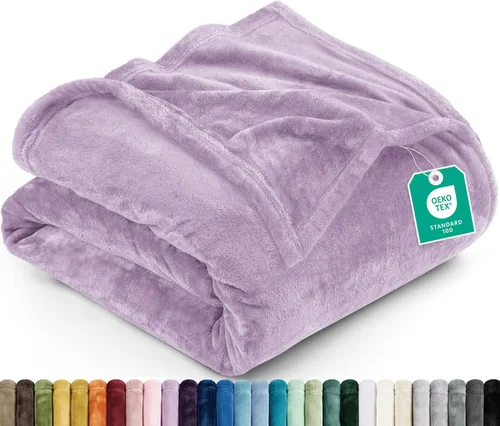 Vista 56 de Utopia Bedding - Manta de vellón de lujo, mullida, antiestática; manta de suave microfibra de 8.8 oz/yd² (300 g/m²) para sofá y cama; tamaño Gris