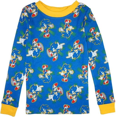 Vista 4 de Sonic The Hedgehog Pijama de algodón de 4 piezas para niños