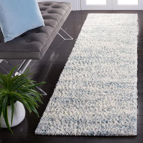 Vista 17 de SAFAVIEH Berber Shag Collection - Tapete para pasillo, 2 x 6 pies, color gris y marfil, diseño moderno, no desprende pelusa y de fácil cuidado, 1.2